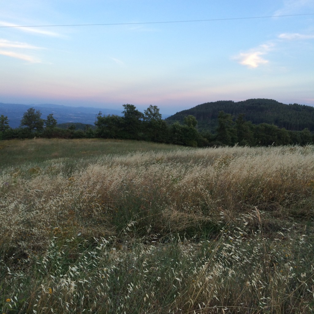 Le nostre colline al crepuscolo, dopo la scalata all'arcigna Cicilano